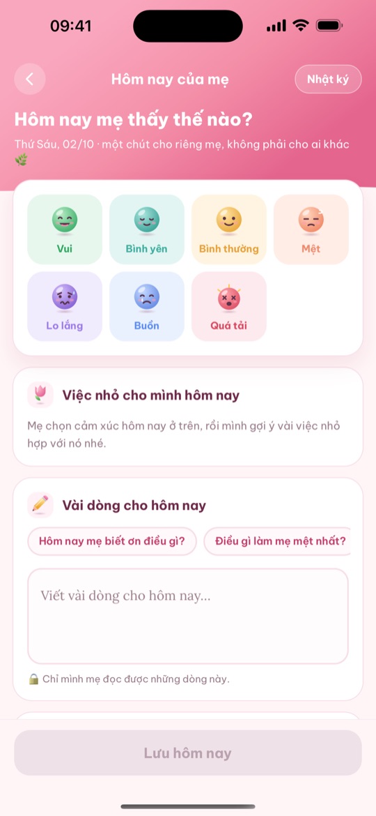 Hôm nay của mẹ